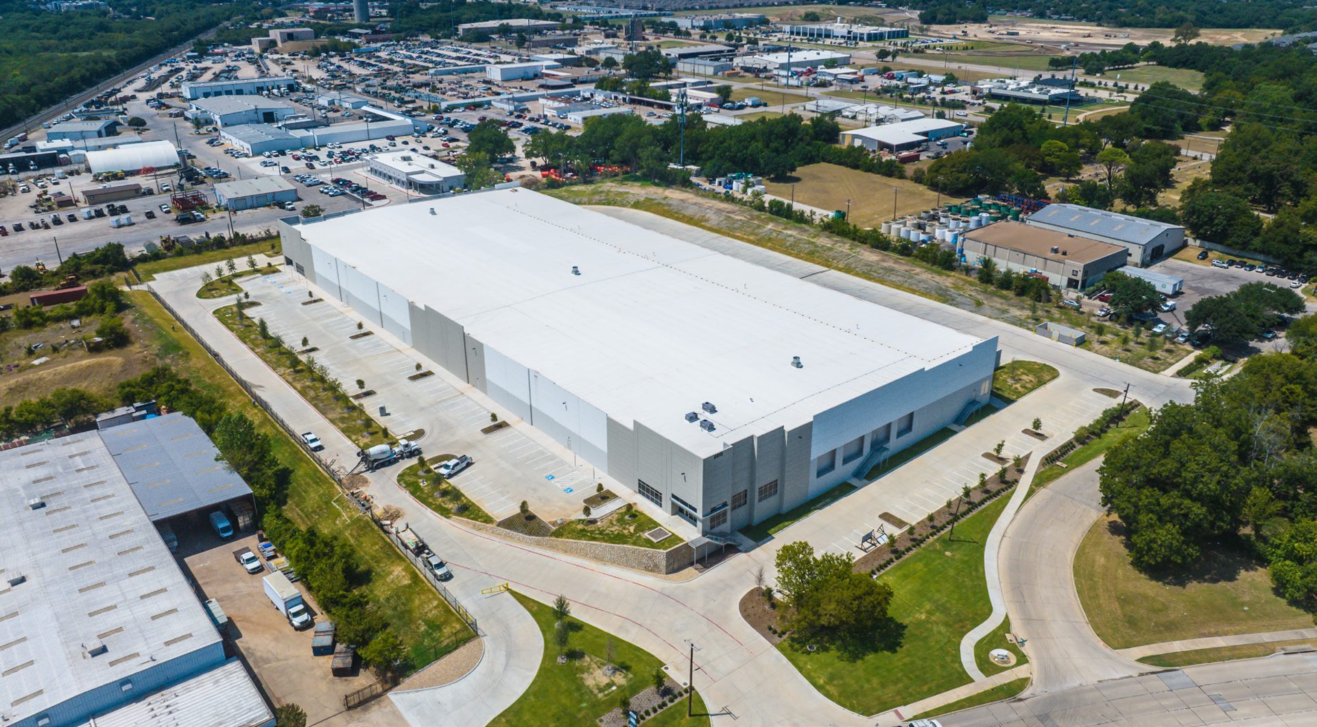 Centerville Commerce — aerial view, building and site