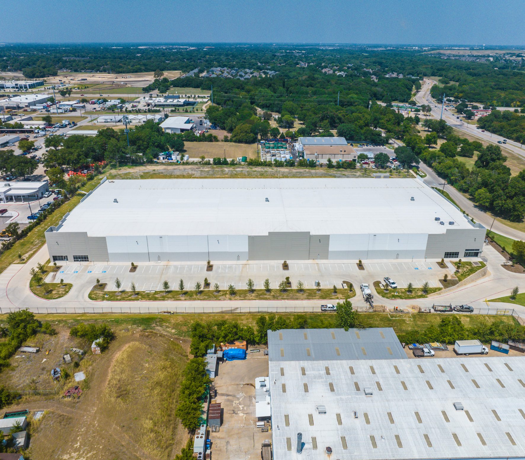 Centerville Commerce — aerial context, Northeast Dallas location